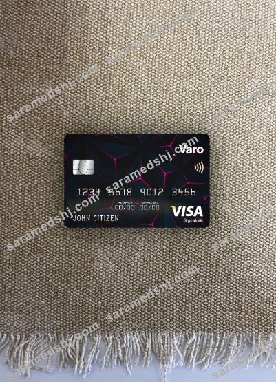 USA California Varo bank visa signature card photolook front